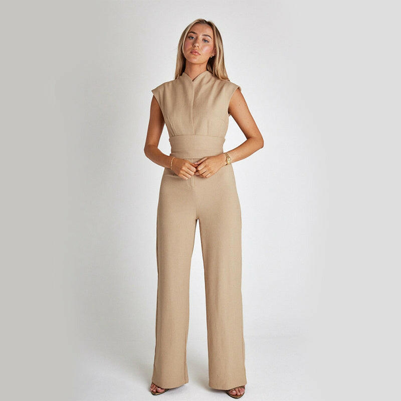 Sleeveless Wide-Leg Jumpsuit