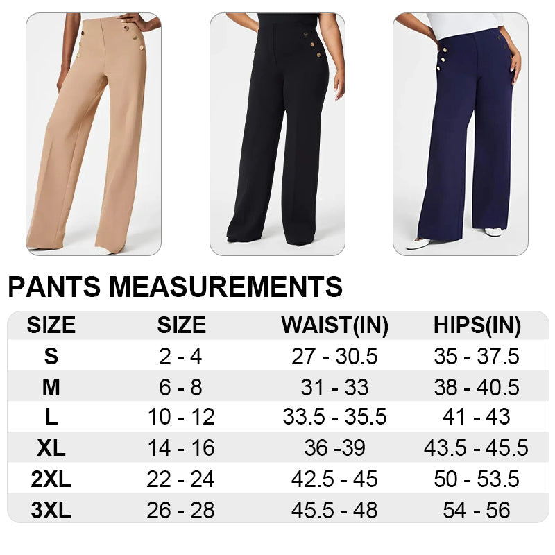 🔥Hot Sale🔥Women's Plus Size High Stretch High-Waist Wide-Leg Pants