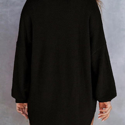 Women’s Oversized Solid Color Waffle Knit Top